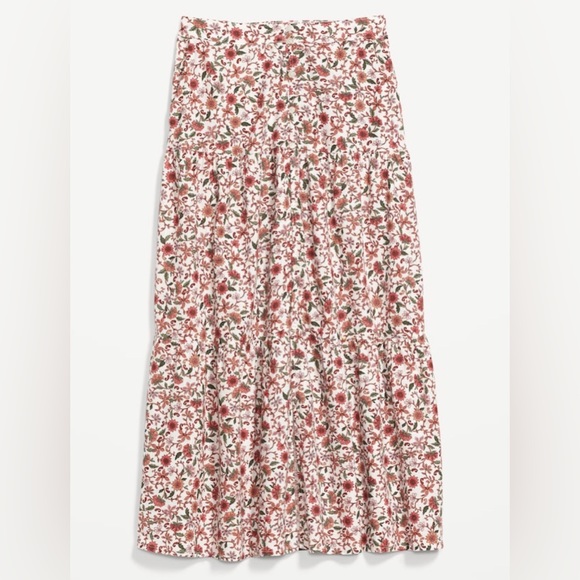 NWT! Floral-Print Tiered Button-Front Maxi Skirt for Women - Size 2X - Picture 4 of 9